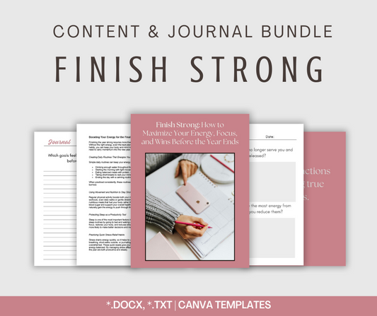 Finish Strong | Content & Journal Bundle