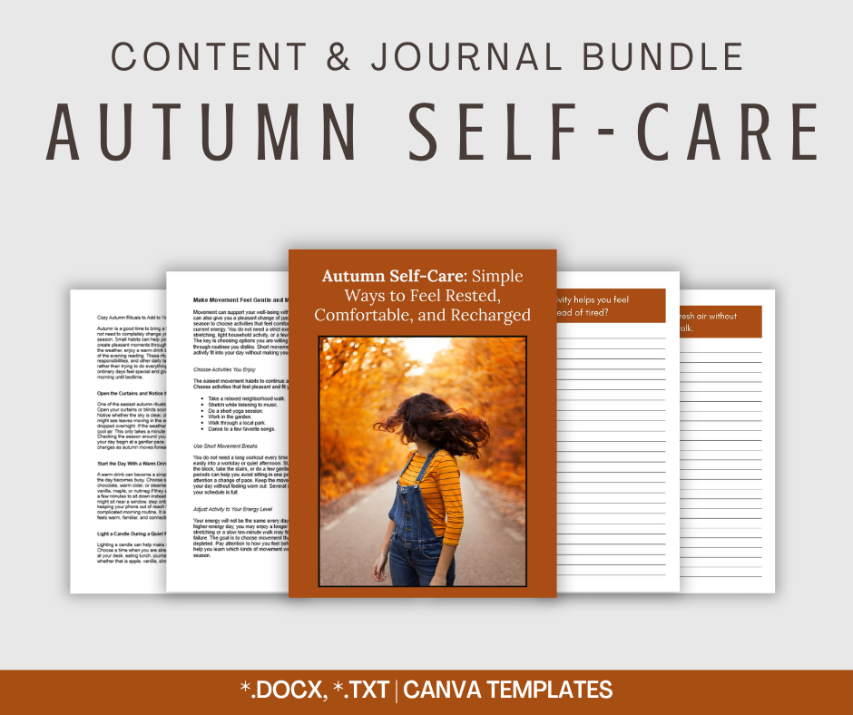 Autumn Self-Care | Content & Journal Bundle