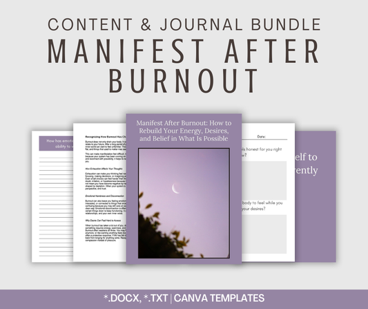 Manifest After Burnout | Content & Journal Bundle