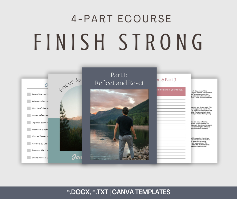 4-Part eCourse: Finish Strong