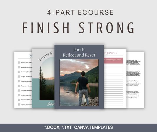 4-Part eCourse: Finish Strong