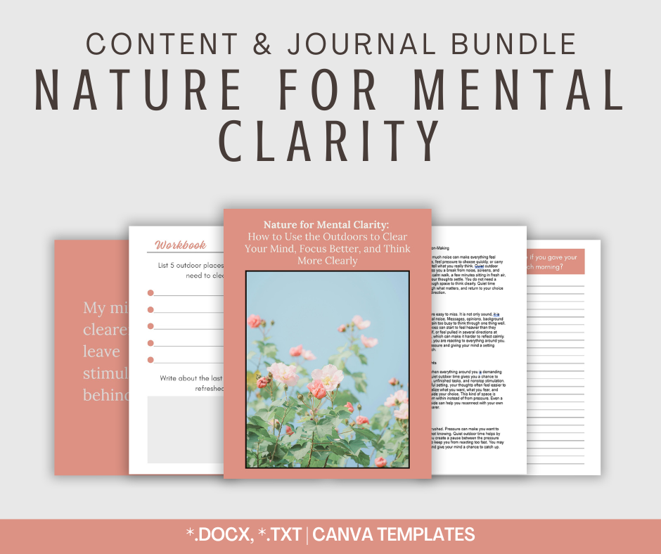Nature For Mental Clarity | Content & Journal Bundle