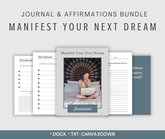 Manifest Your Next Dream | Journal & Affirmations Bundle