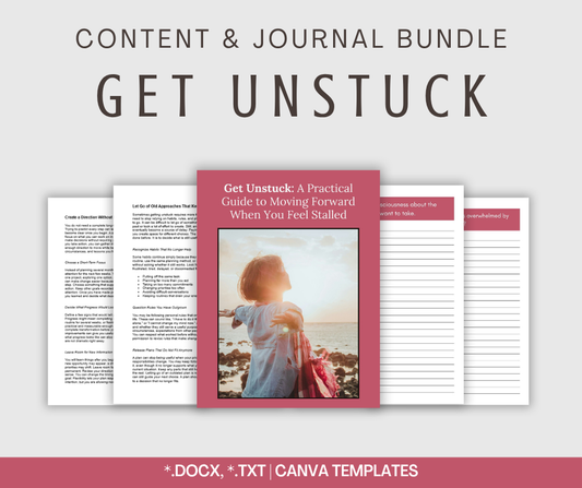 Get Unstuck | Content & Journal Bundle