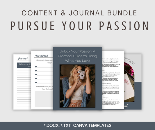 Pursue Your Passions | Content & Journal Bundle