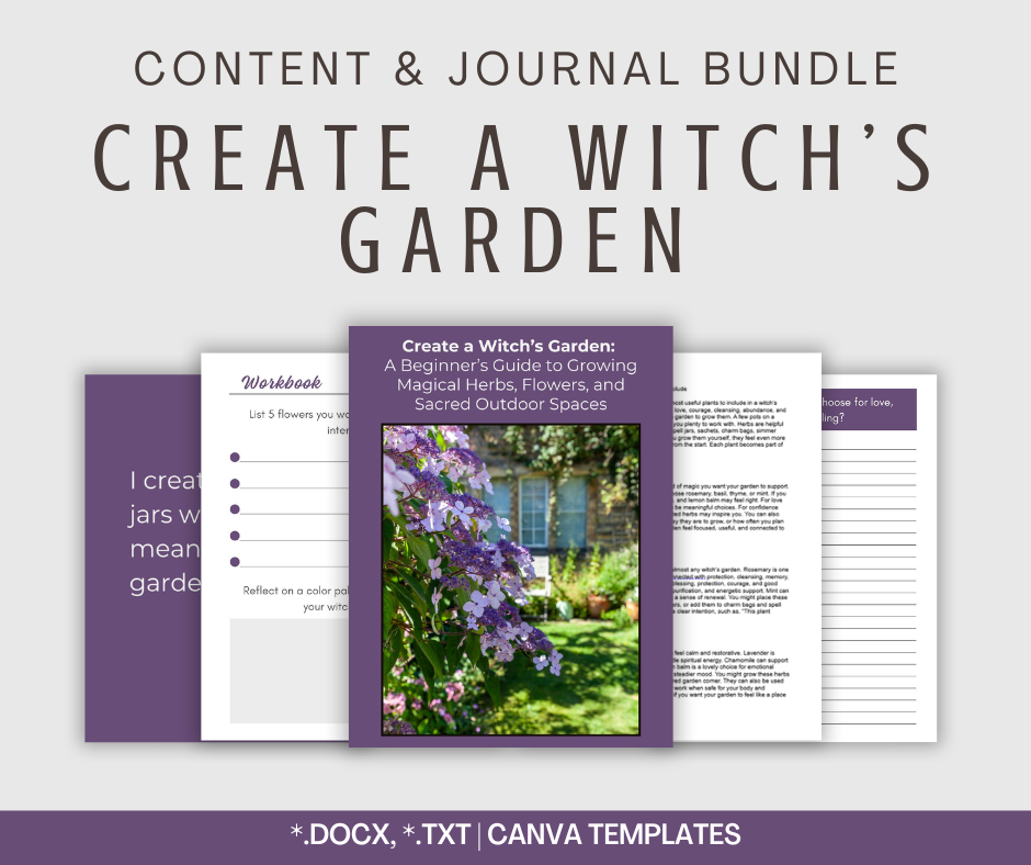 Create a Witch's Garden | Content & Journal Bundle