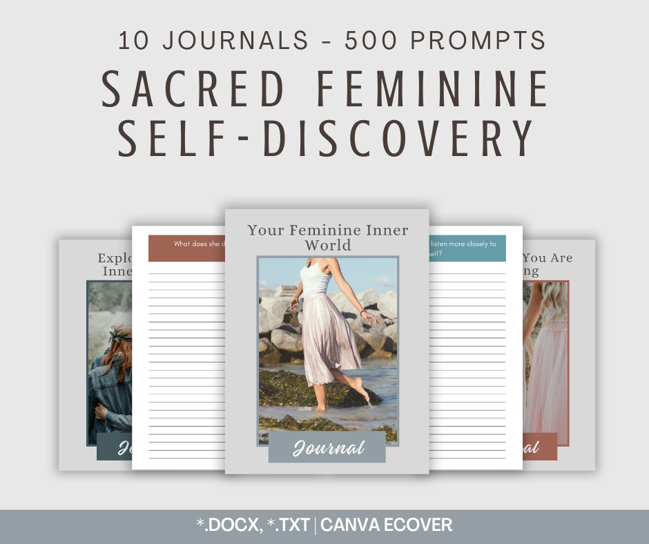 Sacred Feminine Self-Discovery Journal Collection | 10 Journals