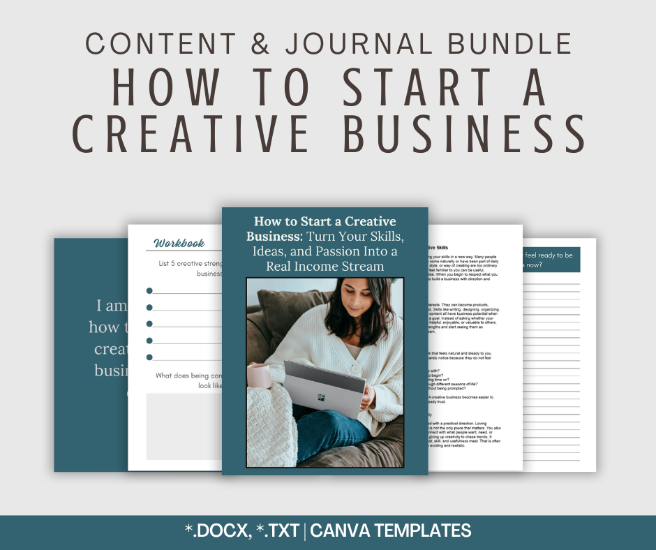 How to Start a Creative Business | Content & Journal Bundle