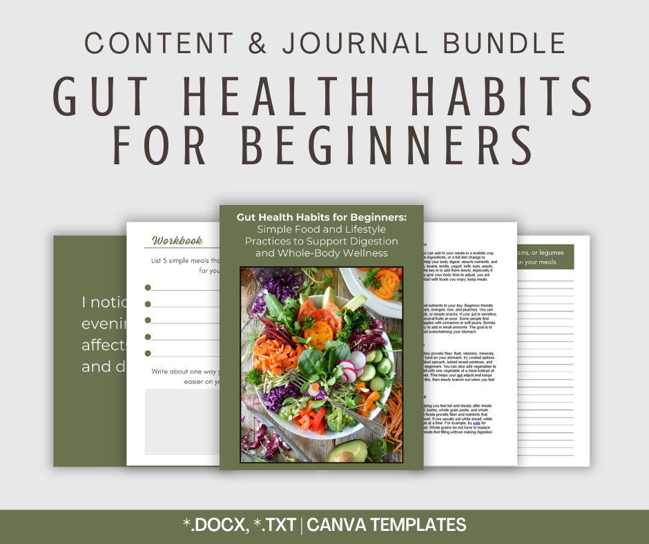 Gut Health Habits For Beginners | Content & Journal Bundle