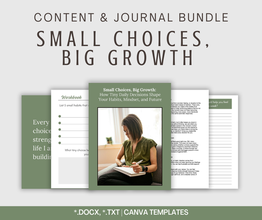 Small Choices, Big Growth | Content & Journal Bundle