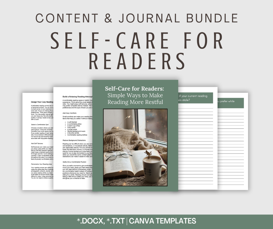 Self-Care For Readers | Content & Journal Bundle