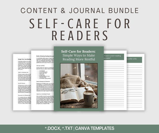 Self-Care For Readers | Content & Journal Bundle