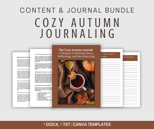 Cozy Autumn Journaling | Content & Journal Bundle