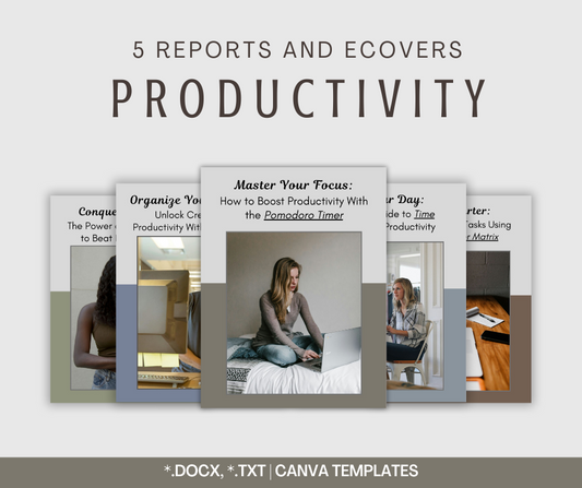 Productivity Techniques Reports | 5 Report Bundle