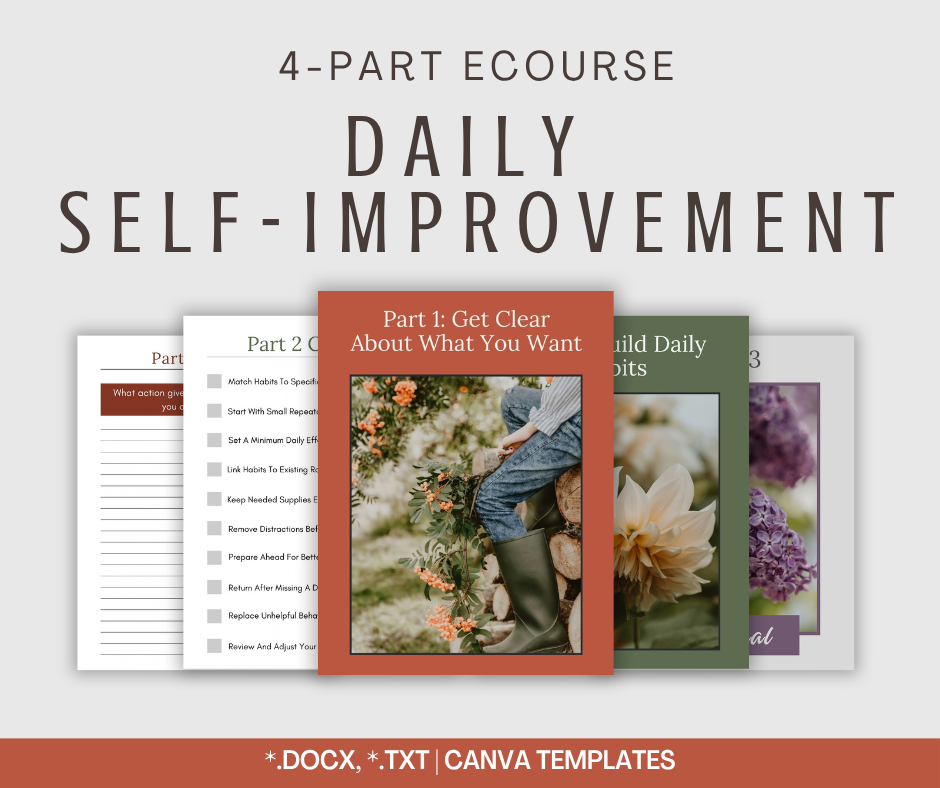 4-Part eCourse: Daily Self-Improvement