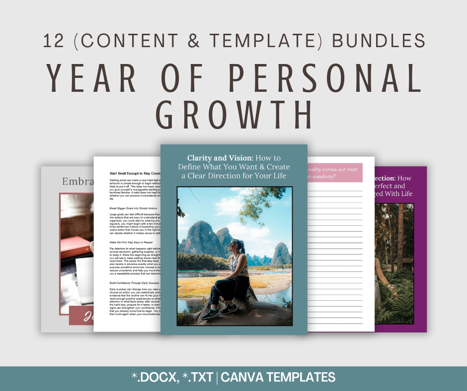 Year of Personal Growth Bundles | 12 Bundles