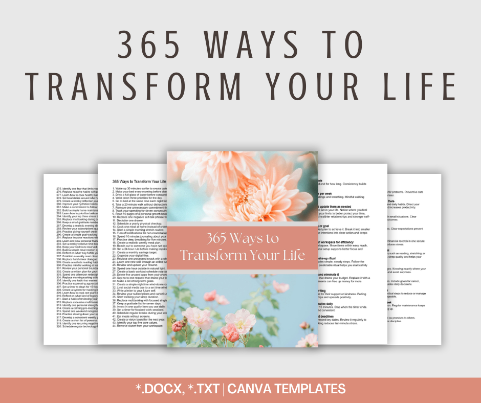 365 Ways to Transform Your Life | Content Bundle