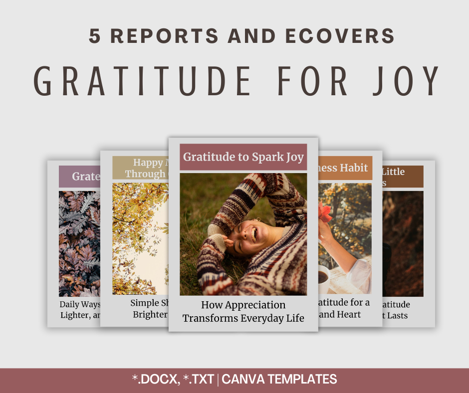 Gratitude to Spark Joy Reports | 5 Report Bundle