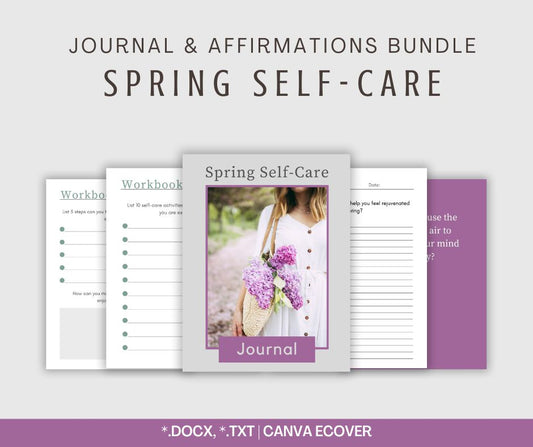 Spring Self-Care | Journal & Affirmations Bundle