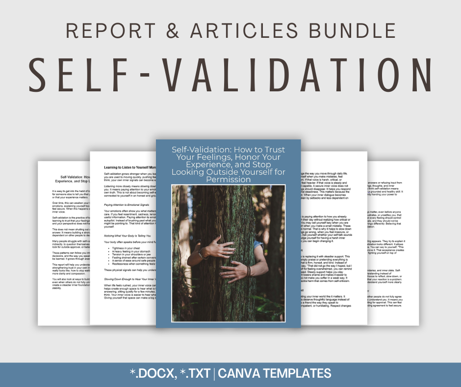 Self-Validation | Report & Articles Bundle