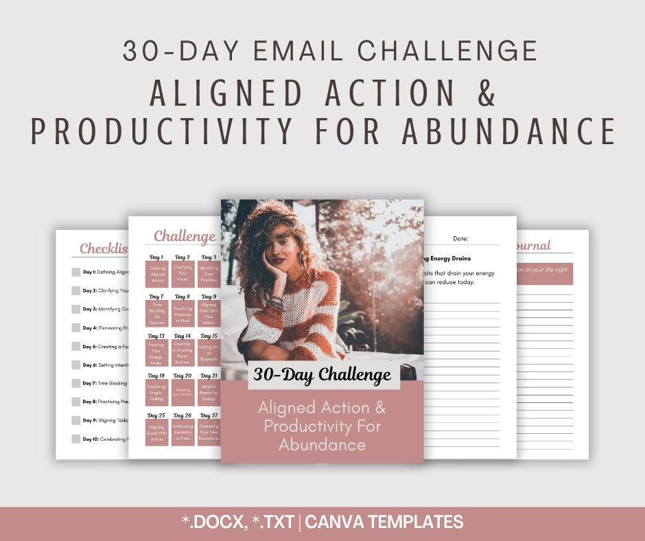 30-Day Aligned Action and Productivity For Abundance Challenge