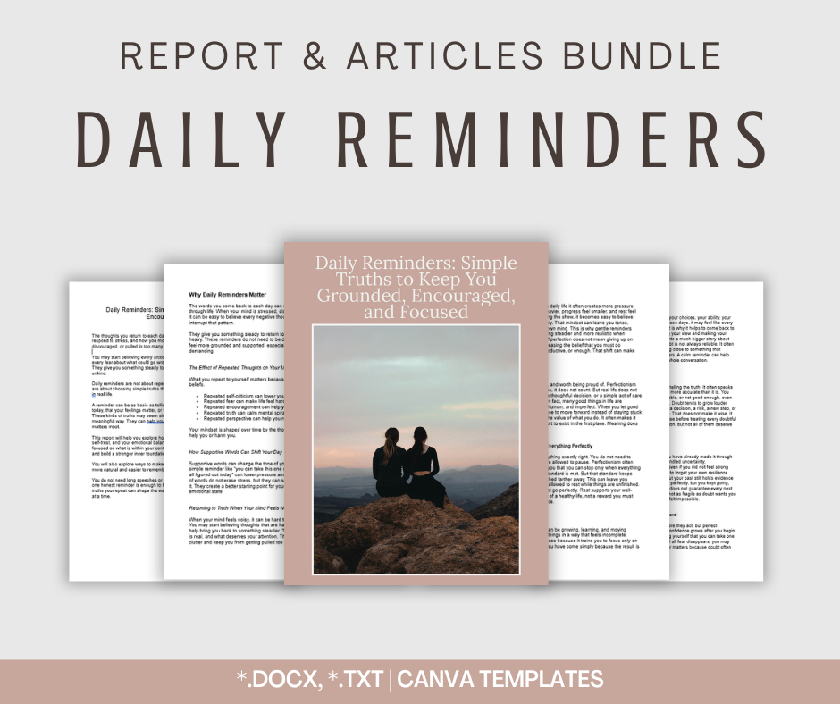 Daily Reminders | Report & Articles Bundle