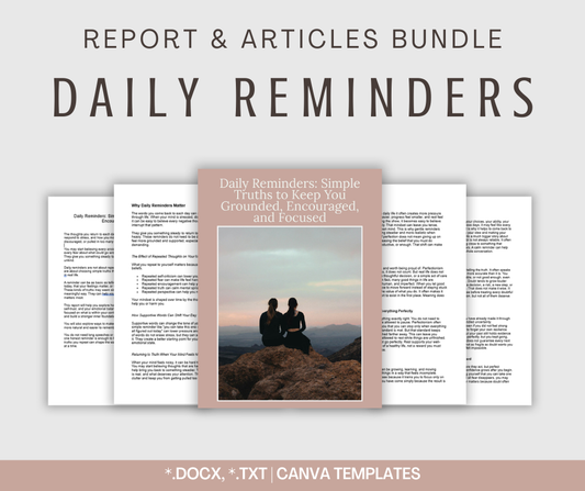 Daily Reminders | Report & Articles Bundle
