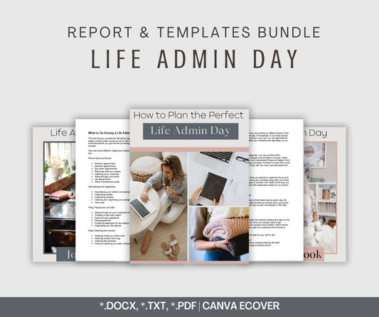 Life Admin Day Report & Templates
