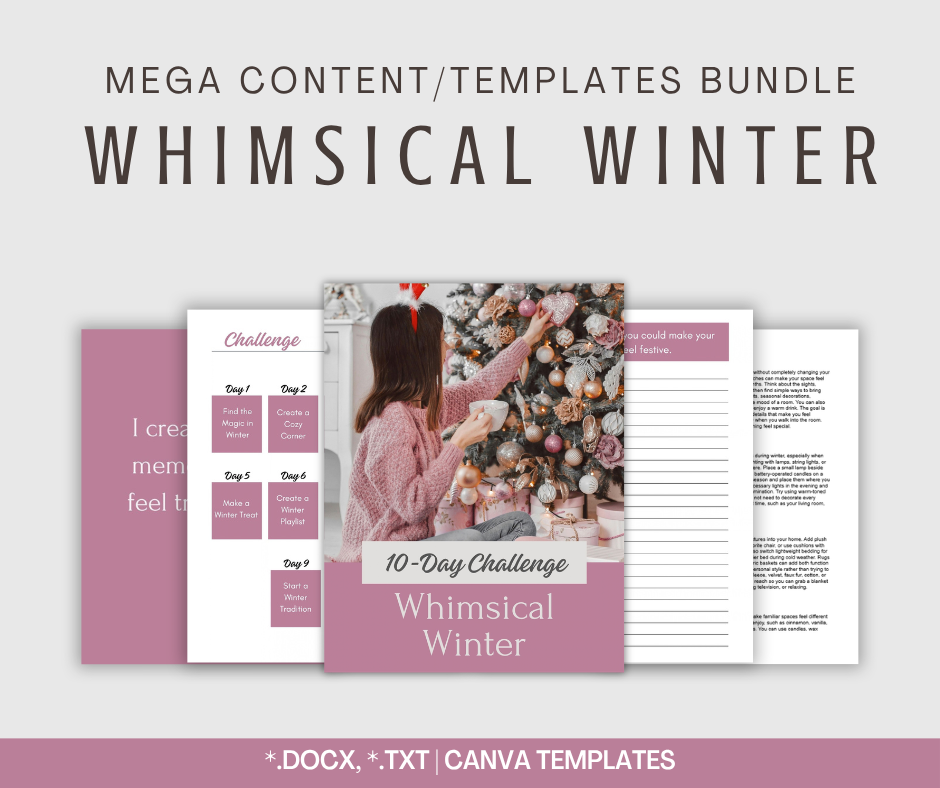 Whimsical Winter | MEGA Content and Templates Bundle