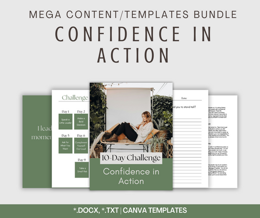 Confidence in Action | MEGA Content and Templates Bundle