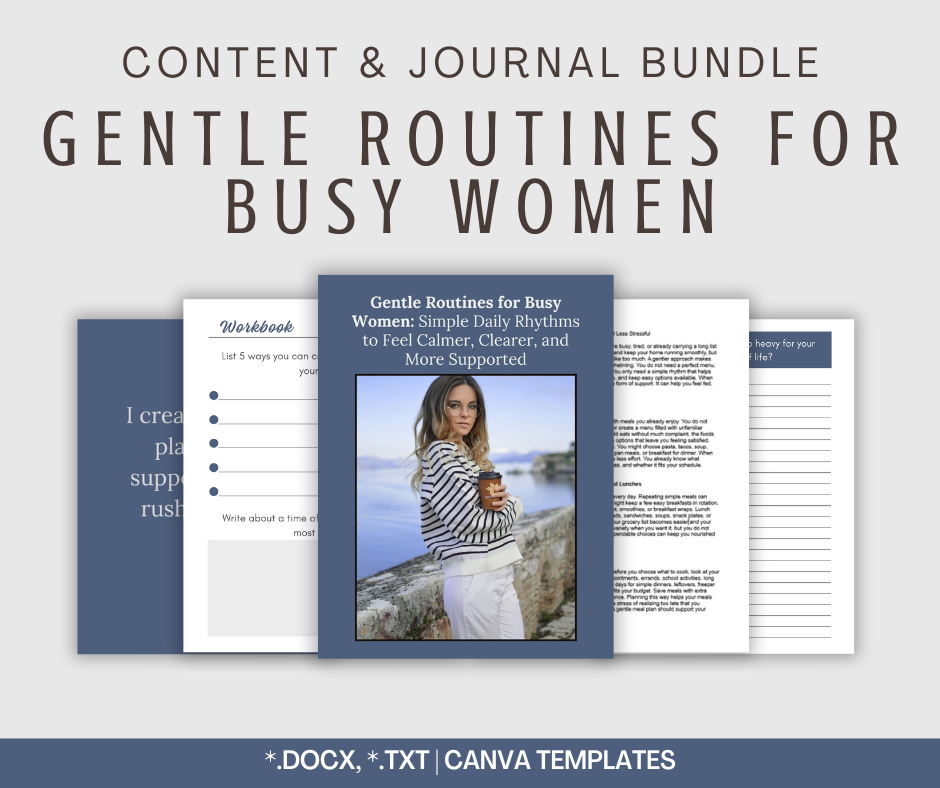 Gentle Routines For Busy Women | Content & Journal Bundle