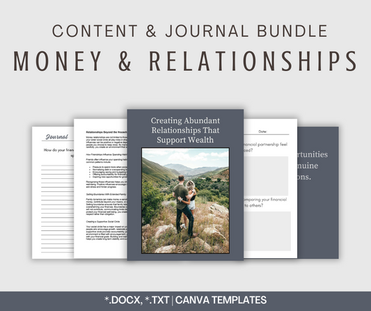 Money and Relationships | Content & Journal Bundle