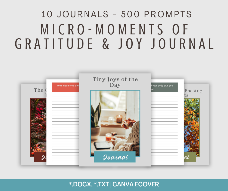 Micro-Moments of Gratitude and Joy Journal Collection | 10 Journals