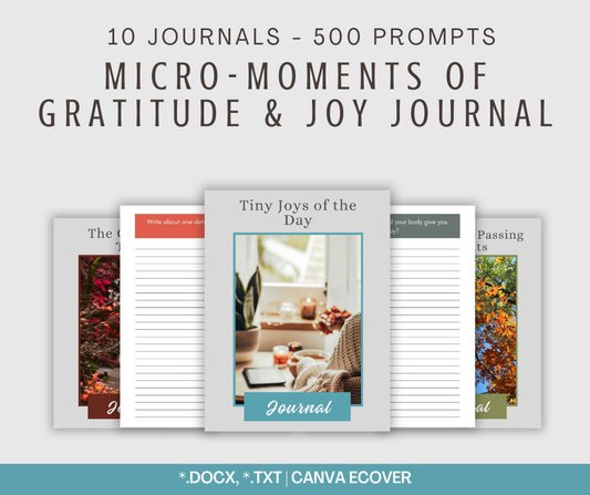 Micro-Moments of Gratitude and Joy Journal Collection | 10 Journals