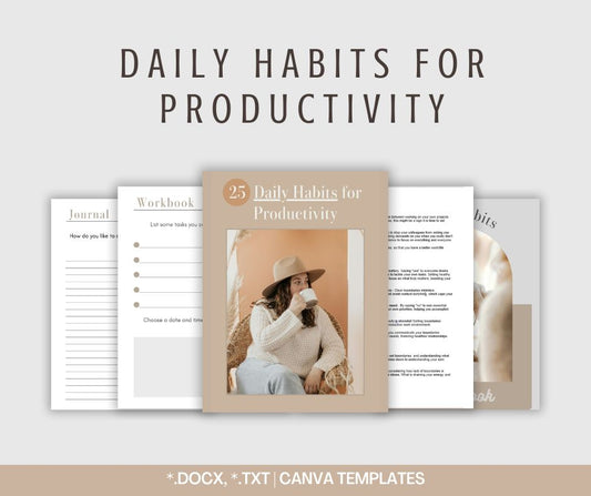 Habits For Productivity Content & Journal Bundle