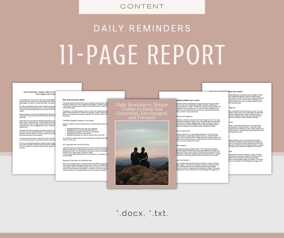 Daily Reminders | Report & Articles Bundle