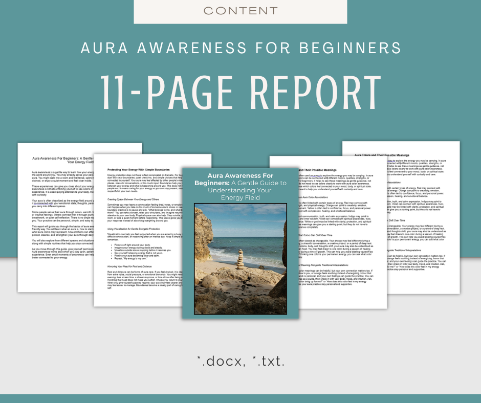 Aura Awareness For Beginners | Content & Journal Bundle