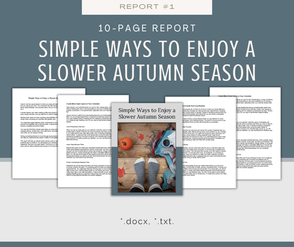 Cozy Autumn Vibes Reports | 5 Report Bundle