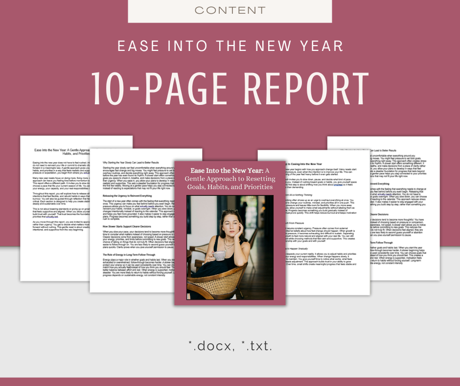 Ease Into the New Year | Content & Journal Bundle