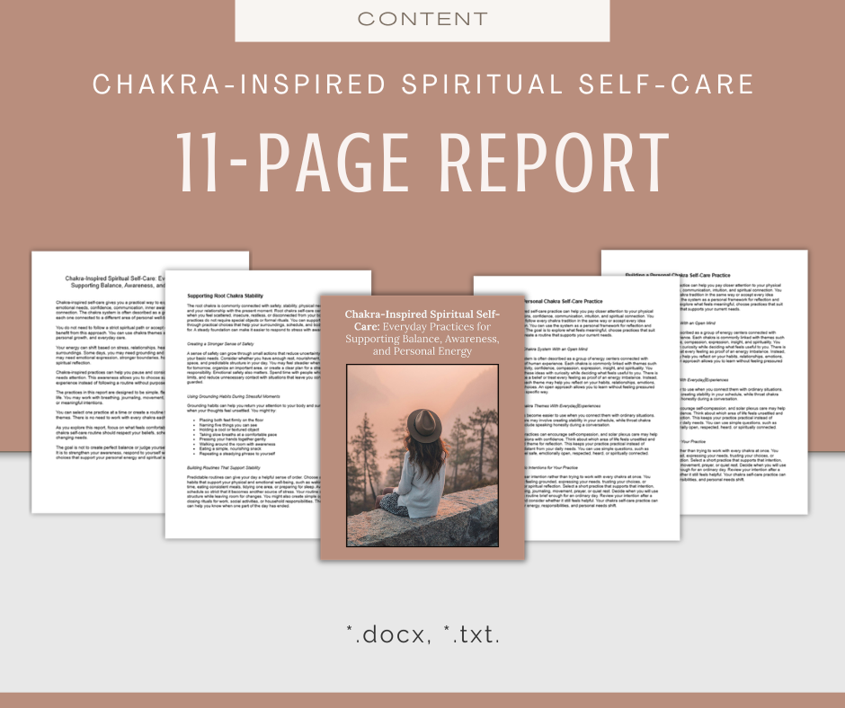 Chakra-Inspired Guide to Spiritual Self-Care | Content & Journal Bundle