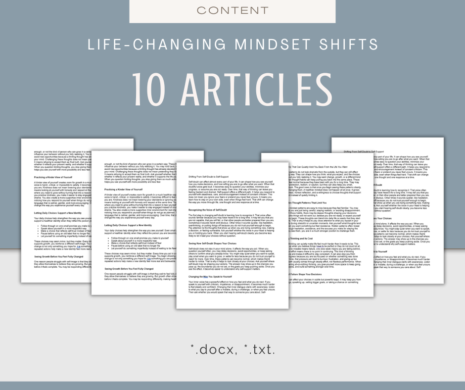 Life-Changing Mindset Shifts | MEGA Content and Templates Bundle