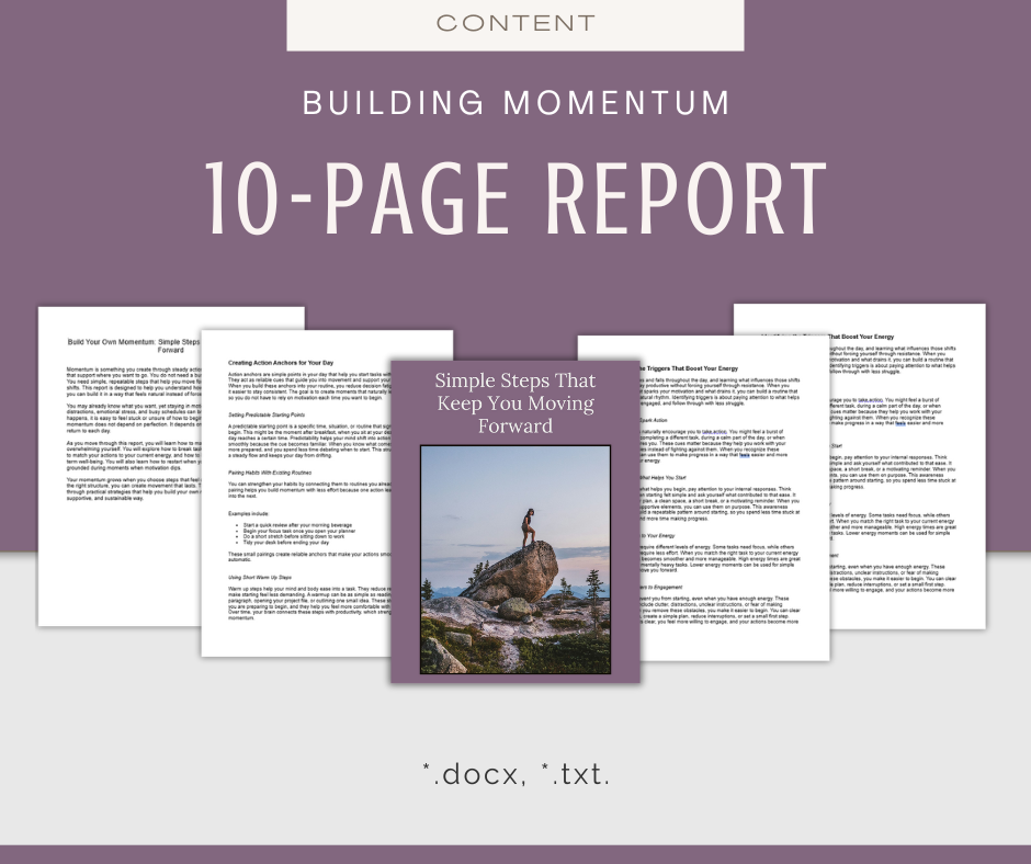 Building Momentum | Content & Journal Bundle