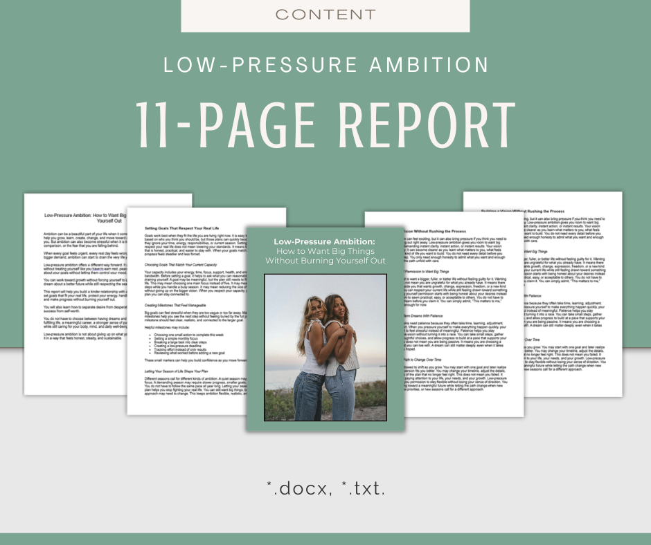 Low-Pressure Ambition | Content & Journal Bundle
