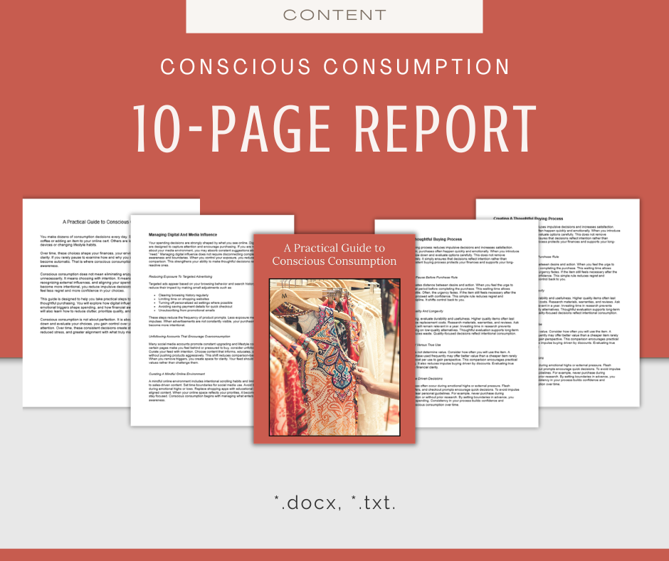Conscious Consumption | Content & Journal Bundle