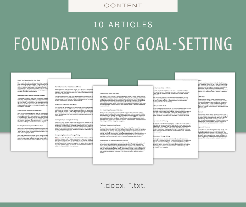 100 Goal-Setting Articles