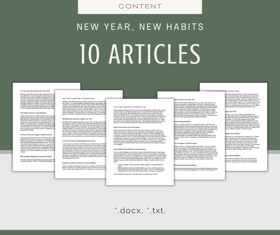 New Year, New Habits | MEGA Content and Templates Bundle