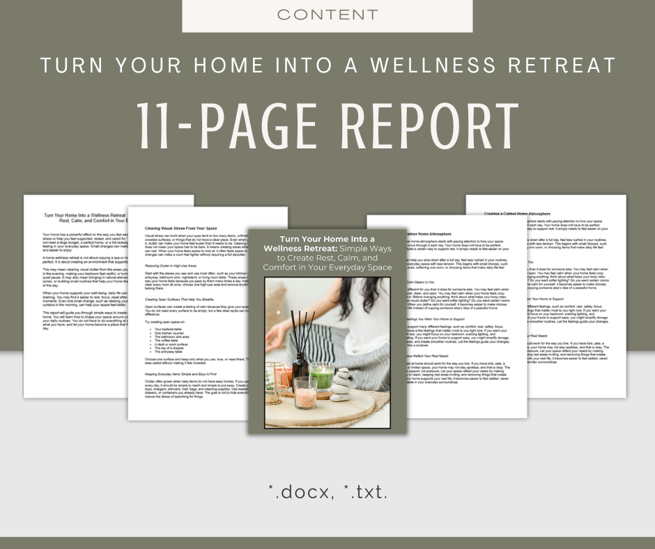 Turn Your Home Into a Wellness Retreat | Content & Journal Bundle