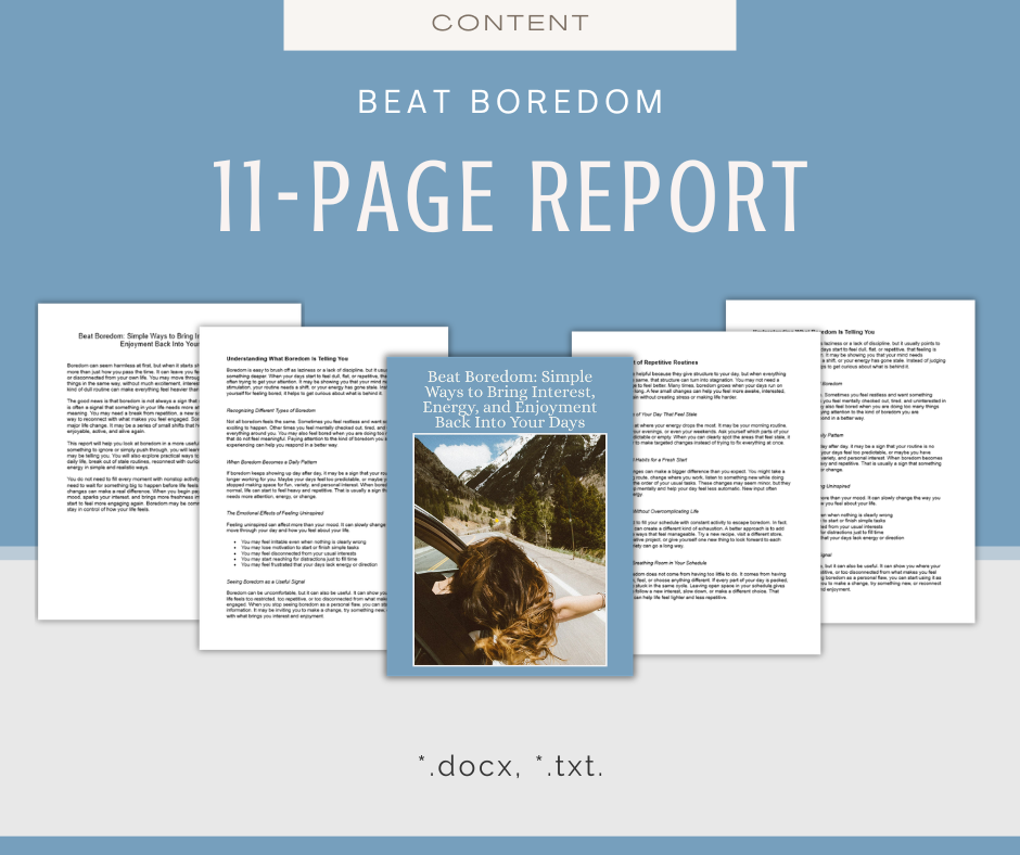 Beat Boredom | Report & Articles Bundle