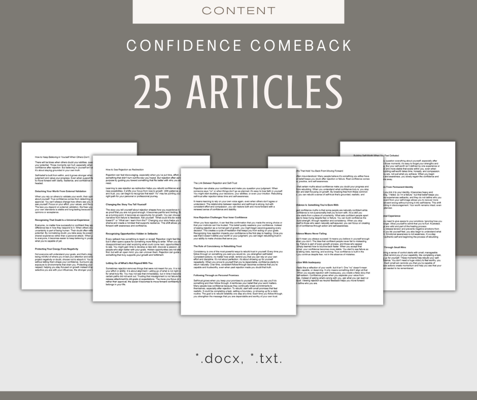 Confidence Comeback | MEGA Content and Templates Bundle