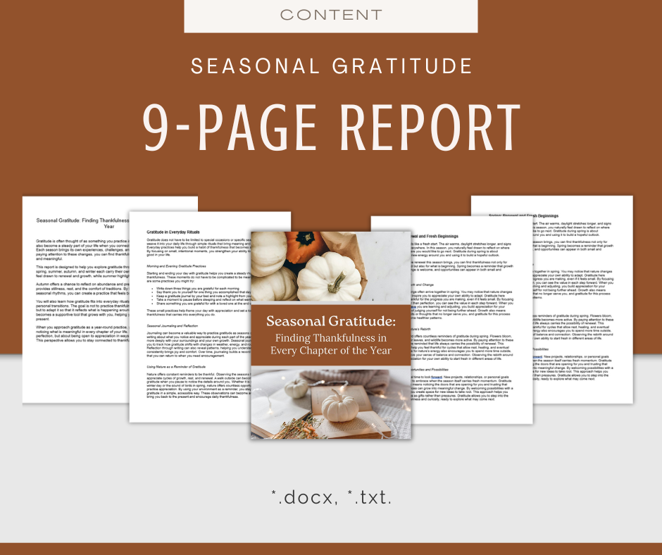 Seasonal Gratitude | Content & Journal Bundle